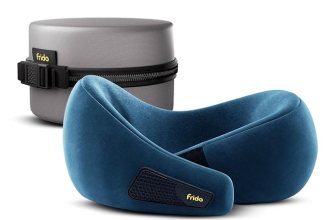 Frido Travel Neck Pillow, 100% Hi-Per Foam, Lightweight Neck Support Pillow