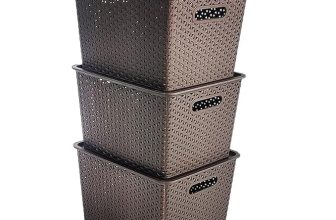 Homestrap Set Of 3 Plastic Storage Organizers