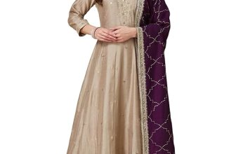 MOKOSH Women’s Silk Embroidered Kurta Pant Dupatta Set