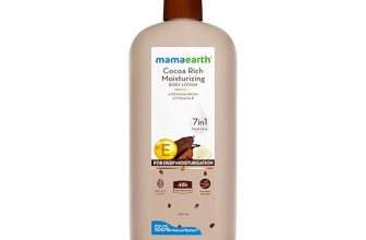 Mamaearth Cocoa Rich Moisturizing Body Lotion with Cocoa Butter & VitaminE for Deep 48H Moisturization 400ml For Very Dry Skin