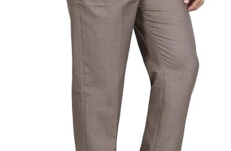 McHenry Men’s Solid Formal Regular Fit Stretchable Wrinkle Free PolyViscose Trousers