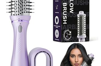 Ownair Hot Air Brush for Hair with Dryer, 4 Heat & Speed Modes