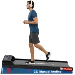 PowerMax Fitness Walkpad-2 Under-Desk Treadmill for Home Use
