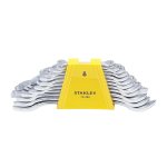 STANLEY 70-380E 12-Pc Matte Finish Double Open-End Spanner Set