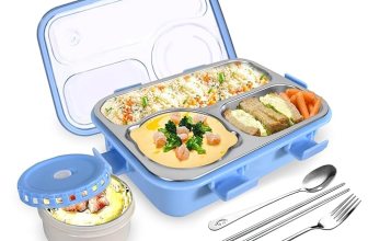 TEC TAVAKKAL Lunch Box 3 Compartment Leak-Proof BPA Free Stainless Steel