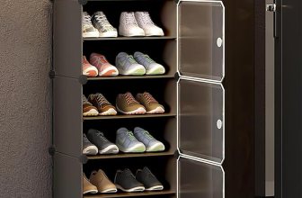 AYSIS Premium Modular Plastic Shoe Rack for Home with Door
