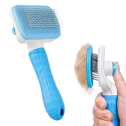 Latest Deal On Amazon Basics Self Cleaning Slicker Pet Grooming Brush - Dealsified