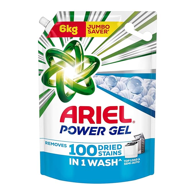 Latest Deal On Ariel Power Gel Liquid Detergent for Top Load & Semi Auto – 6kg - Dealsified