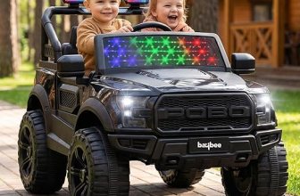 Baybee Bronco Battery Operated Jeep for Kids, Ride on Toy Kid Car with RGB Windshield Light & Music