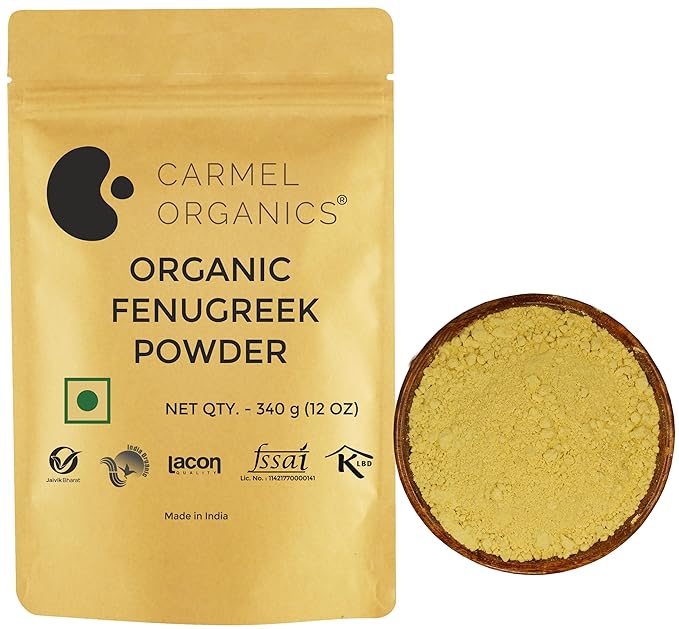Latest Deal On CARMEL ORGANICS Fenugreek Seed/Methi Seeds (Powder, 340 Grams) - Dealsified
