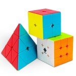 Cubelelo Drift 2×2, 3×3 & Pyraminx Cube Combo (Stickerless)