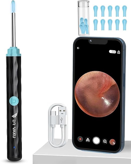 Latest Deal On Dr Vaku® Earocam Ear Cleaner Earwax Removal Tool with Extra Cleaning Kit (Set of 8) - Dealsified