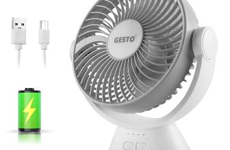 Gesto 7.8 Inch High Speed Rechargeable Table Fan for Home