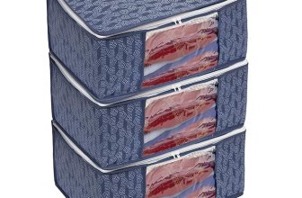 HomeStrap Set of 3 Non-Woven Printed Saree Cover