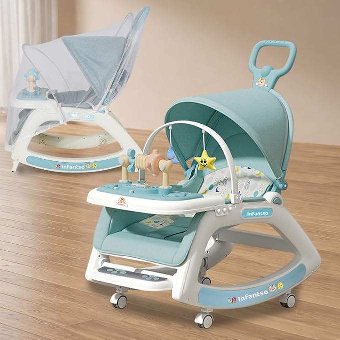 Latest Deal On Infantso Prime (5-in-1) Baby Rocker for 0 to 2 Years with Mosquito Net - Dealsified