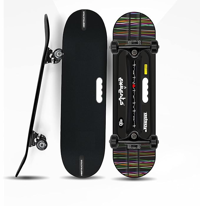 Latest Deal On Jaspo Polyurethane Hurricane Ollie Spiral Fiber Composite Skateboard - Dealsified