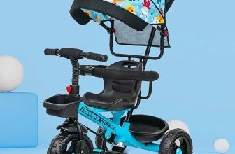 Kidsmate Deluxe 4-in-1 Tricycle for Kids with Adjustable Canopy