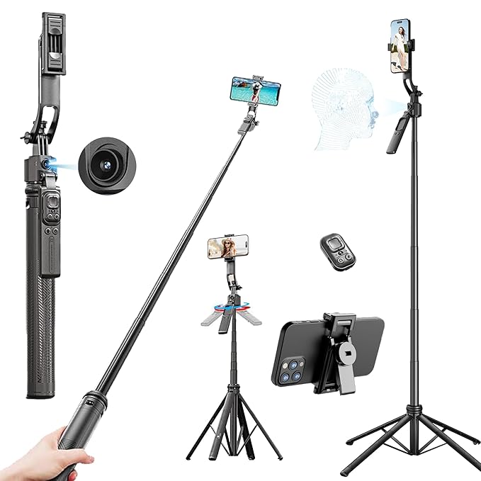 Latest Deal On Kratos K8 AI-Powered 70 inch/178 CM Selfie Stick - Dealsified