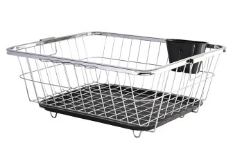 Kuber Industries Stainless Steel Dish Rack for Kitchen