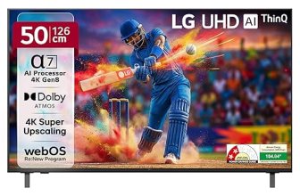 LG 126 cm (50 inches) UA82 AI Series 4K Ultra HD (3840 x 2160) Smart webOS LED TV