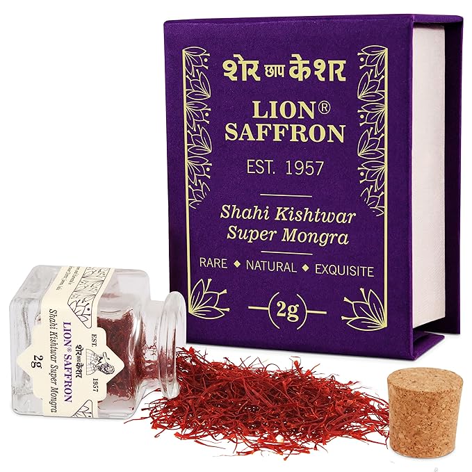 Latest Deal On LION BRAND SAFFRON 2 gram A+++ Original Shahi Kishtwar Jammu Mongra Saffron - Dealsified