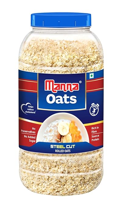 Latest Deal On Manna Oats 1Kg Jar, White oats - Dealsified