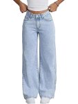 Nifty Women’s Denim Stretchable High Waist Light Wash Baggy Jeans
