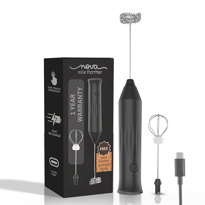 Latest Deal On Nova Milk Frother Rechargable Coffee Frother Milk & Beater - Dealsified