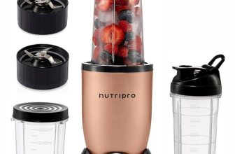 NutriPro Juicer Mixer Grinder – Smoothie Maker – 500 Watts (3 Jars & 2 Blades, Gold) – 2 Year Warranty