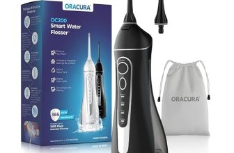 ORACURA® Smart PLUS Water Flosser® OC200 LITE Black comes with 2 Nozzle tips