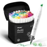Ohuhu Alcohol Markers Brush Tip: 48-Color Double Tipped Art Marker Set