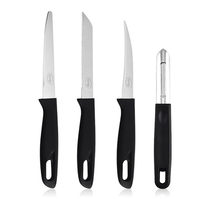 Latest Deal On Pigeon by Stovekraft Edge High Grade Stainless Steel 4 Pcs Kitchen Knife Set - Dealsified