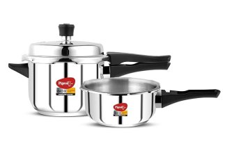 Pigeon by Stovekraft Stainless Steel Pressure Cooker Combo with Induction Base