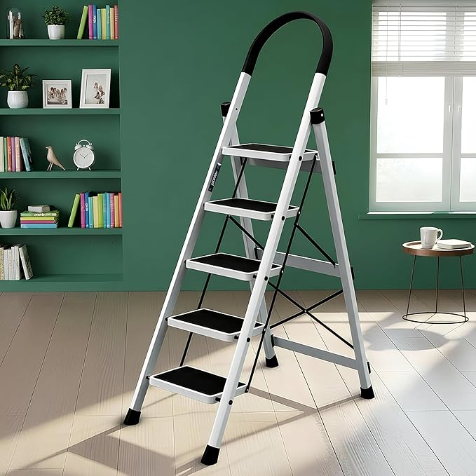 Latest Deal On Plantex Ladder for Home 5 Steps/Foldable Ladder - Dealsified