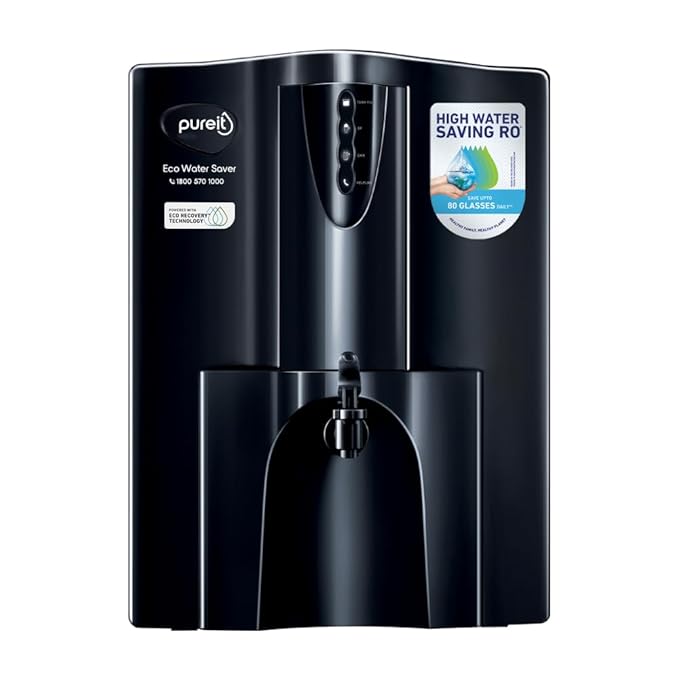 Latest Deal On Pureit Eco Water Saver RO Purifier (Black) with RO+UV+MF Filtration - Dealsified
