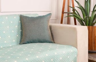 STITCHNEST Quilted Velvet Sofa Cover with Tassels