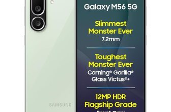 Samsung Galaxy M56 5G Mobile (Light Green,8GB RAM,128GB Storage)