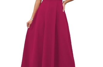 Shasmi Girl’s & Women’s Solid Color V-Neck A-Line Maxi Dress for Women