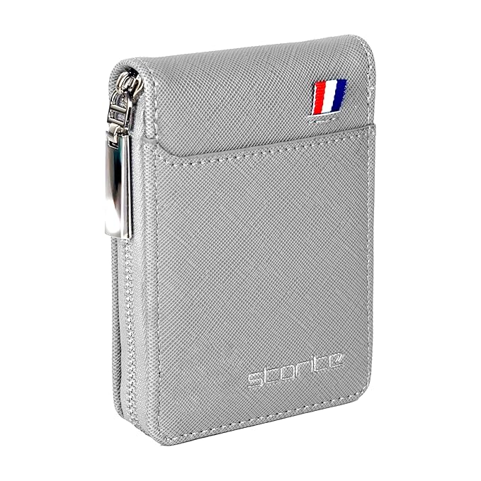 Latest Deal On Storite PU Leather 9 Slot Vertical Credit Debit Card Holder Money Wallet Zipper Coin Purse for Men Women - Dealsified