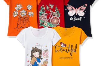 T2F Girls Cotton Printed Regular Fit T-Shirt (Pack of 5)