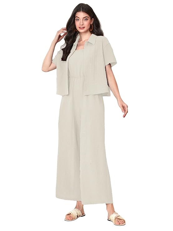 Latest Deal On TOPLOT Women's Jumpsuit Co-ord Set - Dealsified