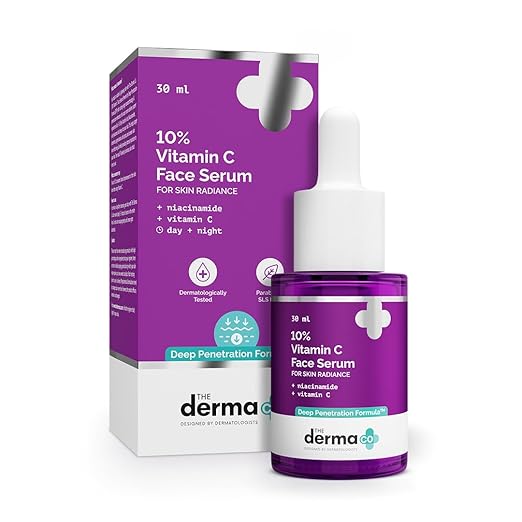 Latest Deal On The Derma Co 10% Vitamin C Face Serum with 5% Niacinamide, Powered by Deep Penetration Formula - Dealsified