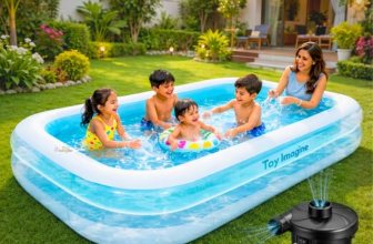 Toy Imagine 6.5 ft Inflatable Family Swimming Pool for Kids & Adults