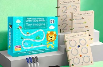 Toy Imagine Reusable Alphabet & Number Tracing Practice Copybook Kit with Magic Pen