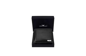 URBAN FOREST Oliver Aniline Black Leather Wallet for Men