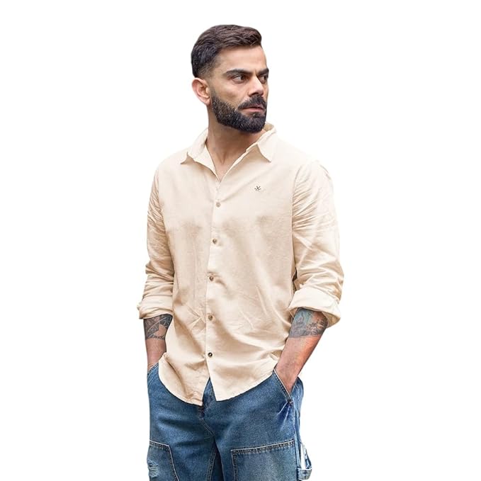 Latest Deal On WROGN Men's Linen Blend Shirt - Dealsified