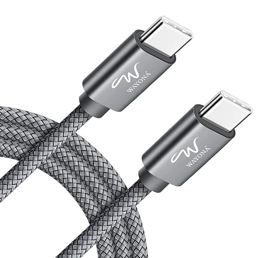 Latest Deal On Wayona Type C to Type C Fast Charging Cable 65W Braided USB C to C for iPhone - Dealsified