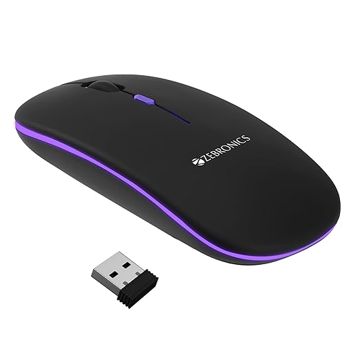 Latest Deal On ZEBRONICS Blanc Slim Wireless Mouse with Rechargeable Battery - Dealsified