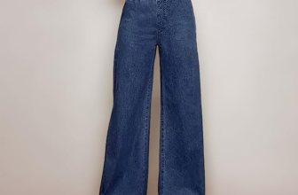ADBUCKS Women’s Stretch Denim Wide Leg Jeans Comfort Fit with Elastic Waistband, Straight Cut