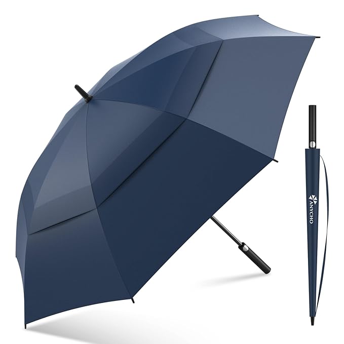 Latest Deal On ANYCHO 60inch Double Layer Big Umbrella for Men - Dealsified